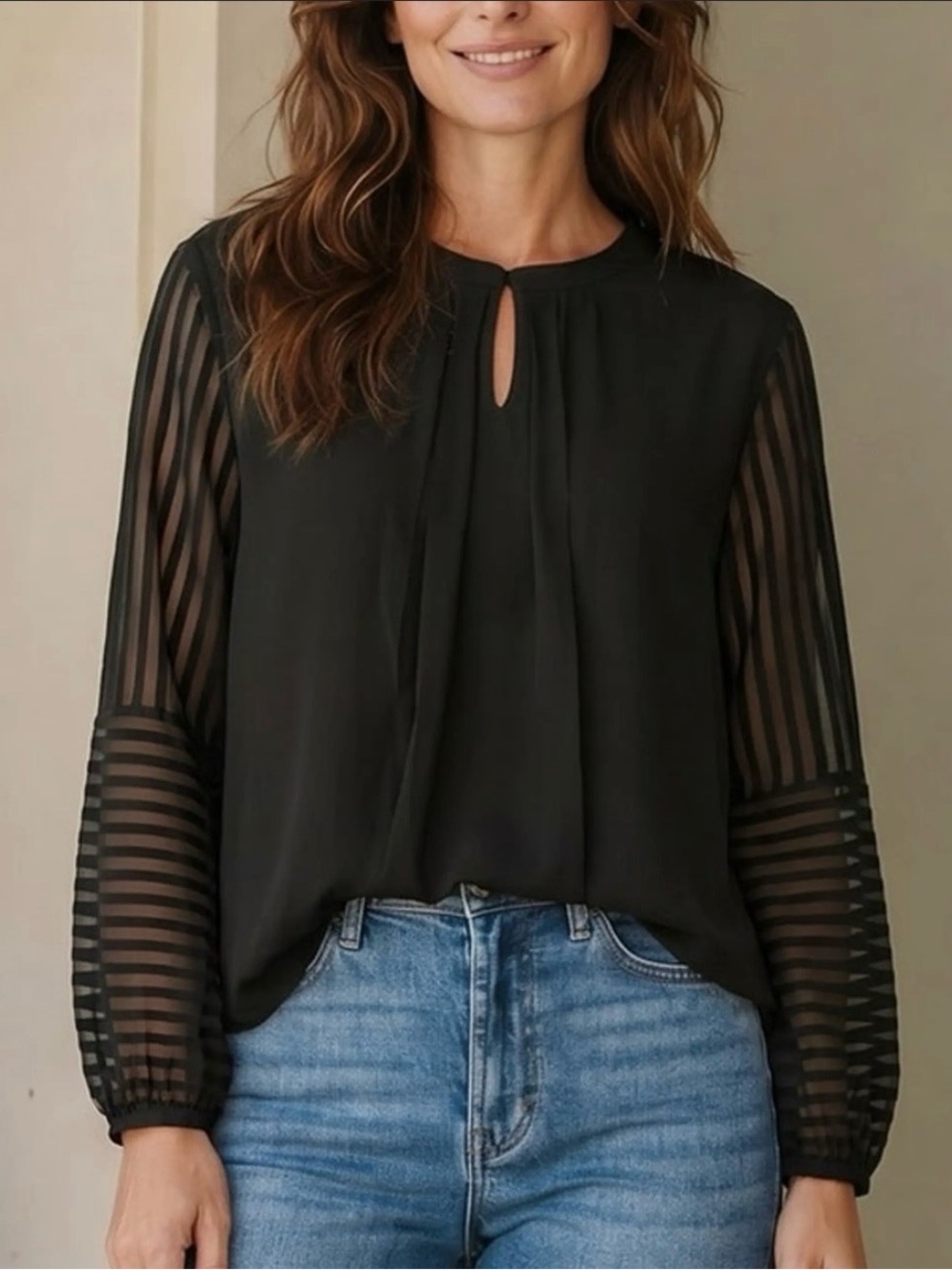Soft Surroundings Moonstone Velvet Burnout Blouse Green M